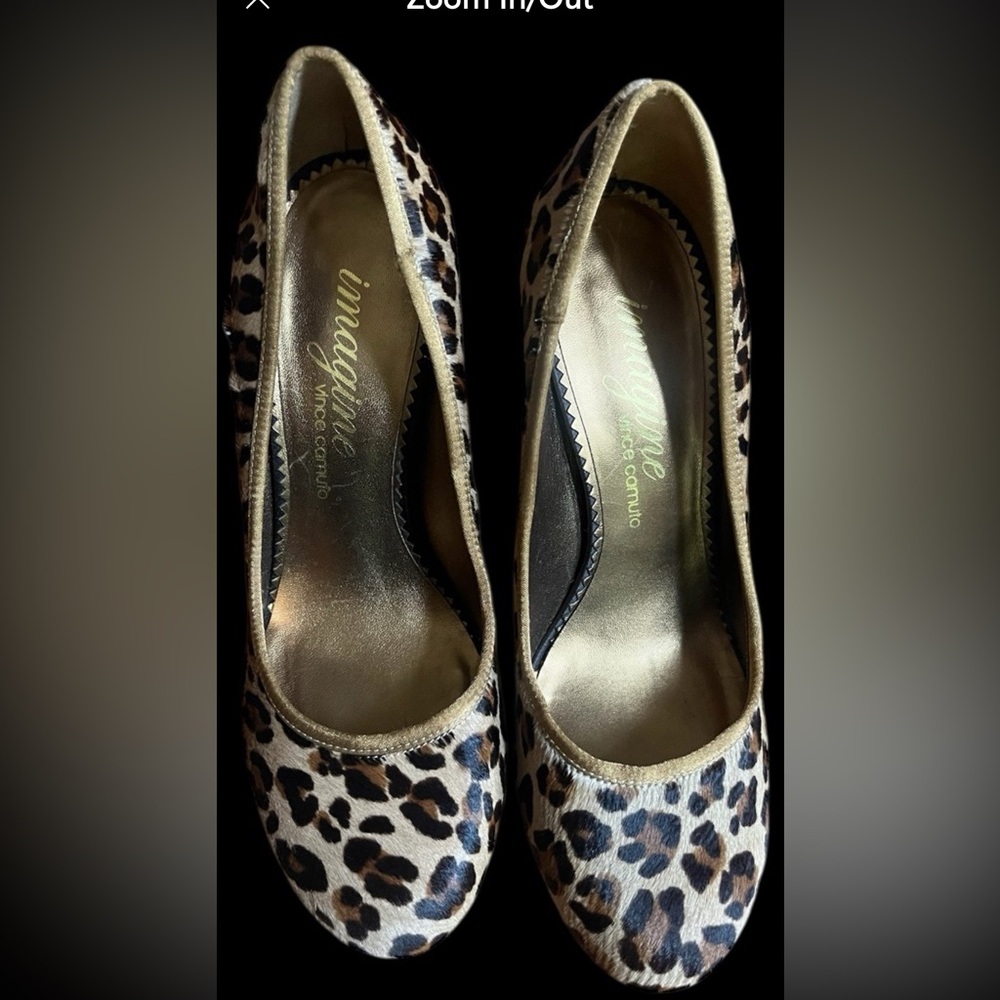 Vince Camuto leopard leather Brown and Black Heels
